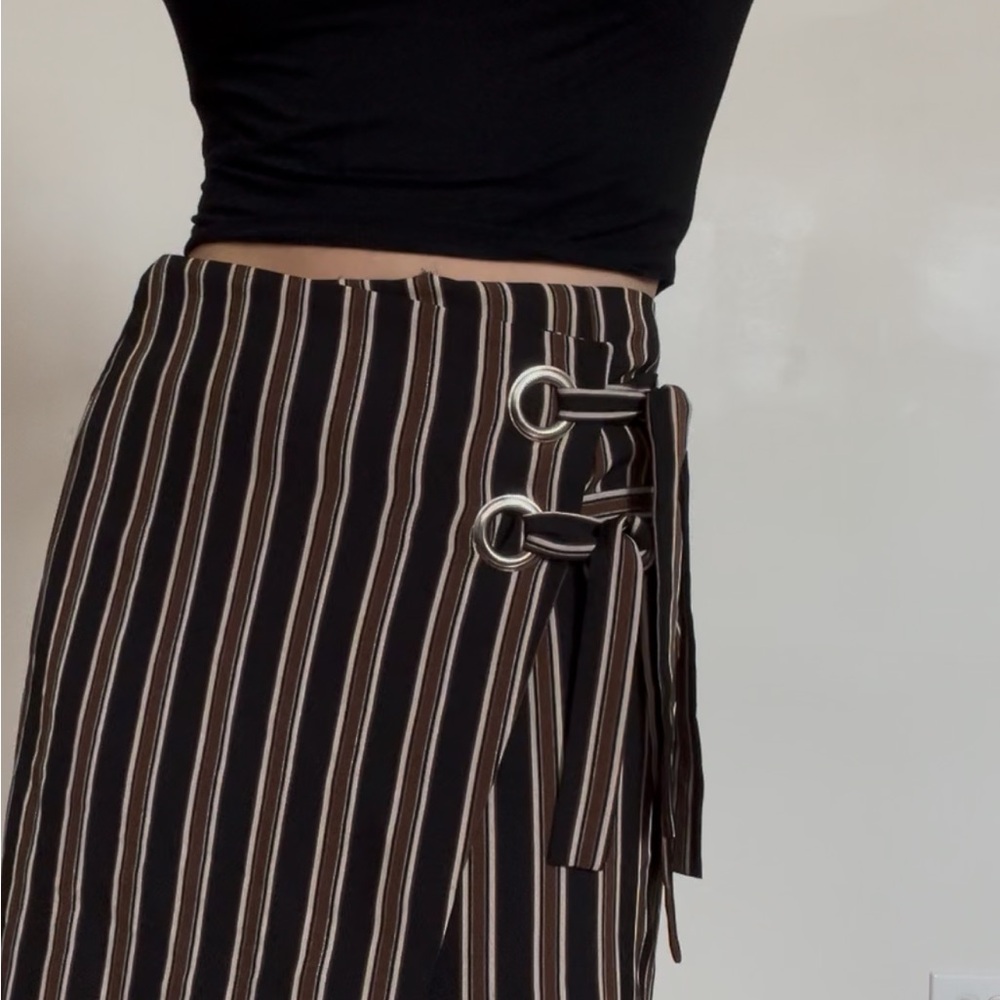 Urban Outfitters Black, White and Brown Pencil Midi Skirt